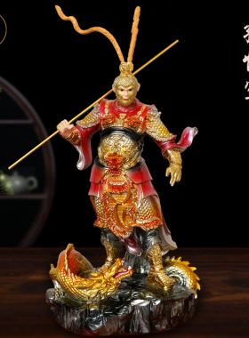 新款孙悟空神像悟空像树脂摆件家用佛堂供奉斗战胜佛齐天大圣神像