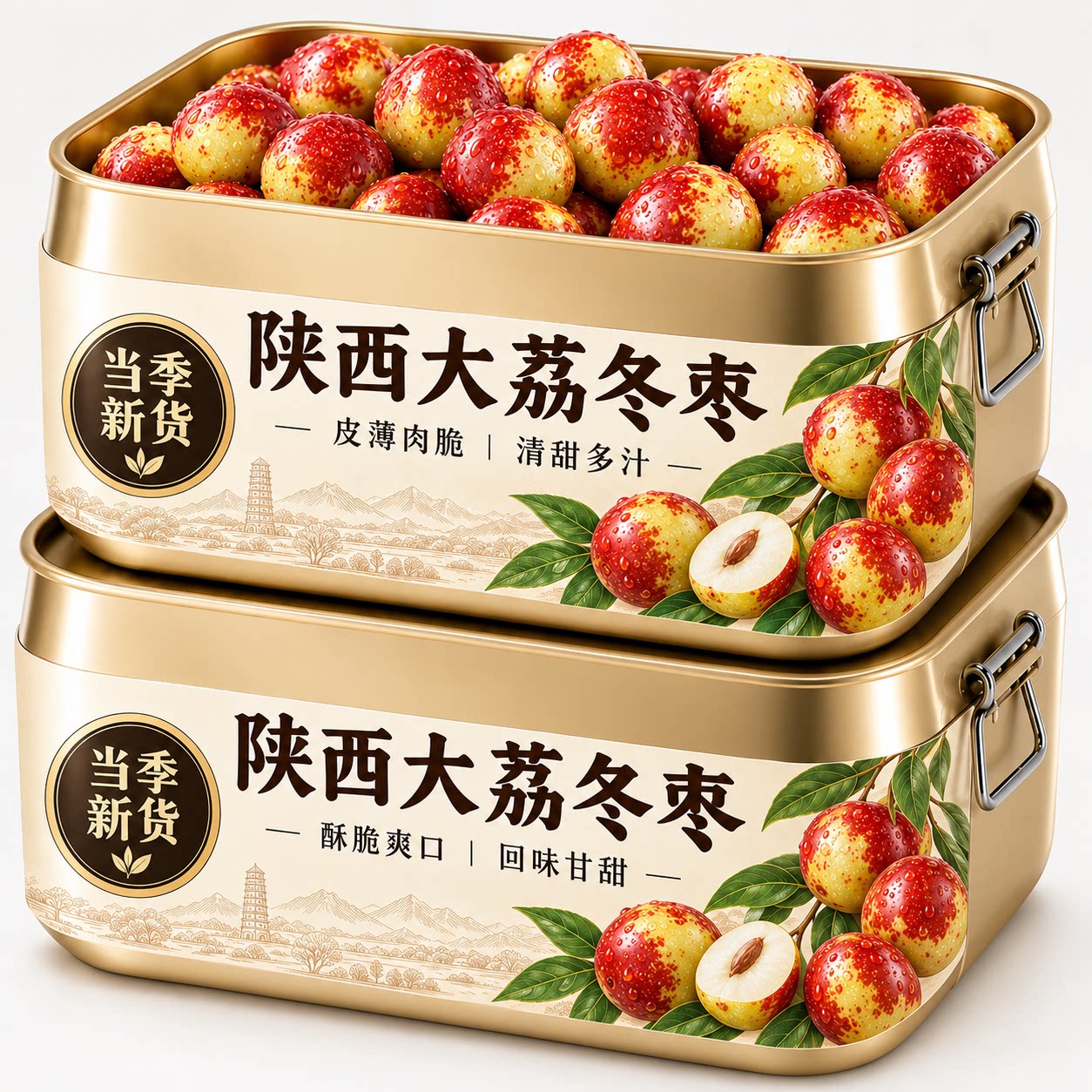 陕西大荔冬枣当季鲜枣新鲜水果青红脆枣现货精品孕妇枣子特级大果