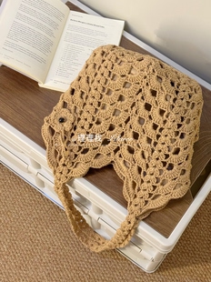 理理我｜扇语～春夏百搭度假风手工钩花编织包成品包