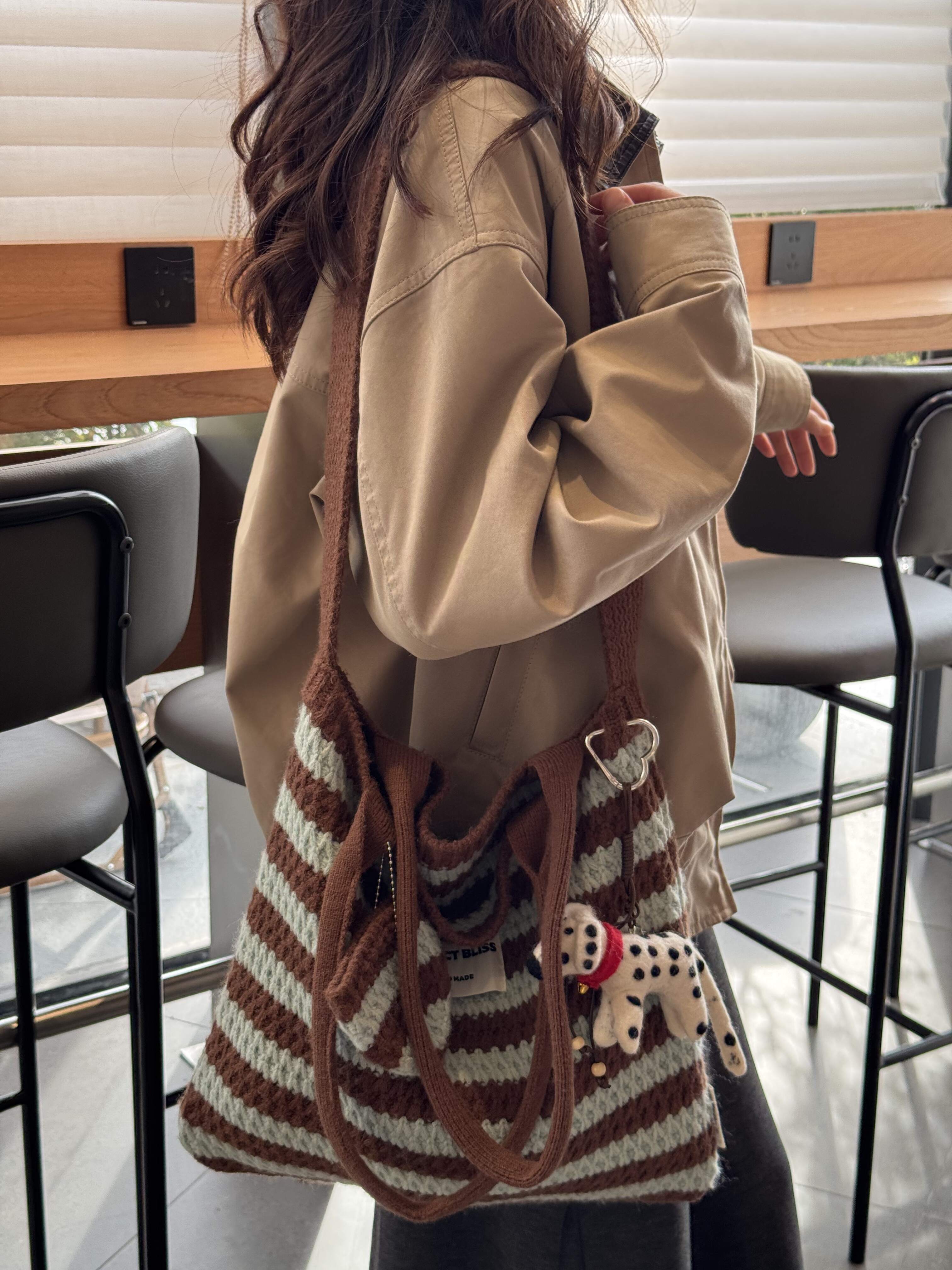 理理我｜秋冬氛围感毛线针织包包慵懒百搭包包单肩斜挎包