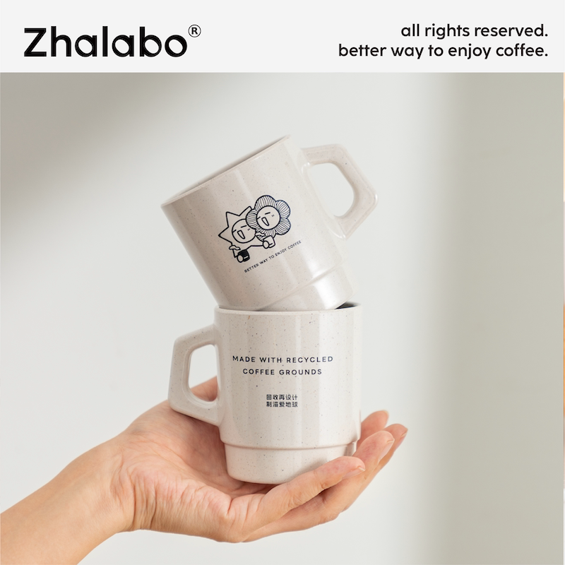 Zhalabo 咖啡渣马克杯250ml咖啡杯环保可堆叠高颜值耐高温定制