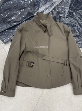 chumo70316春秋新款韩版百搭宽松休闲立领收腰显瘦短款风衣外套女