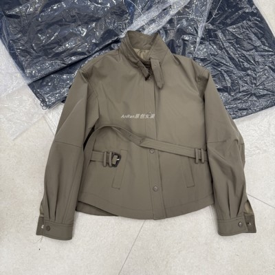 chumo70316春秋新款韩版百搭宽松休闲立领收腰显瘦短款风衣外套女