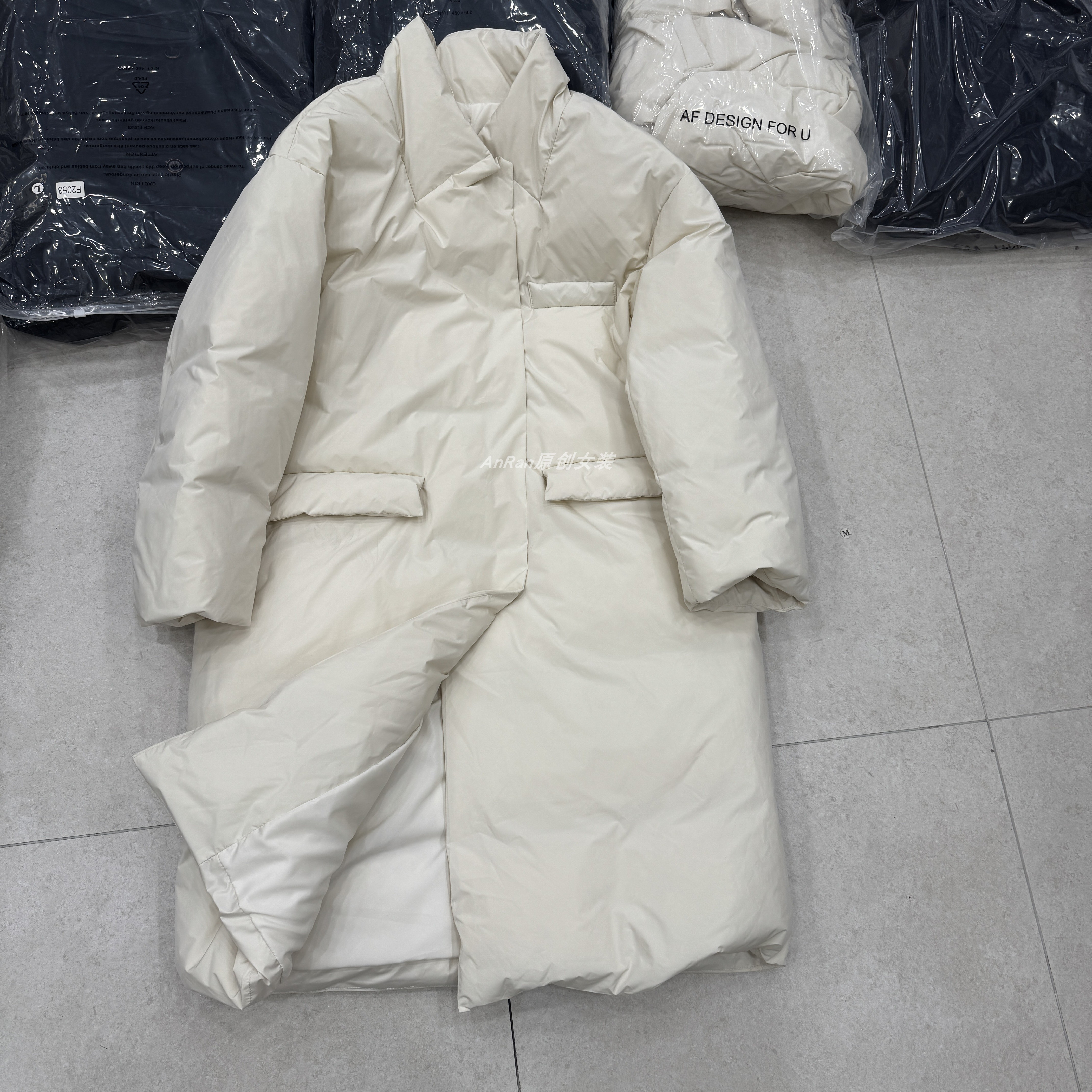 chumo9175冬季新款90白鹅绒韩系立领长款羽绒服女休闲保暖外套潮