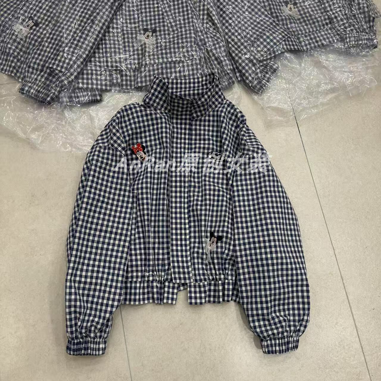 chumo69101春夏韩版KT猫格子防晒外套女休闲百搭拉链夹克百搭显瘦
