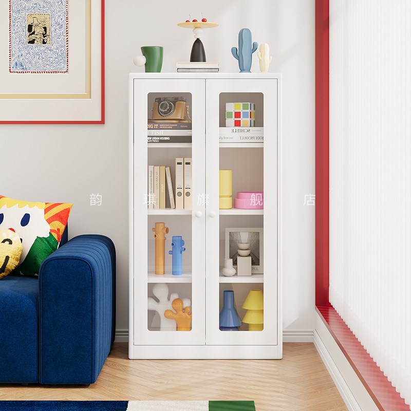 2025年包豪斯钢制卧室小书橱圆角金属环保无甲醛儿童书柜防尘书架