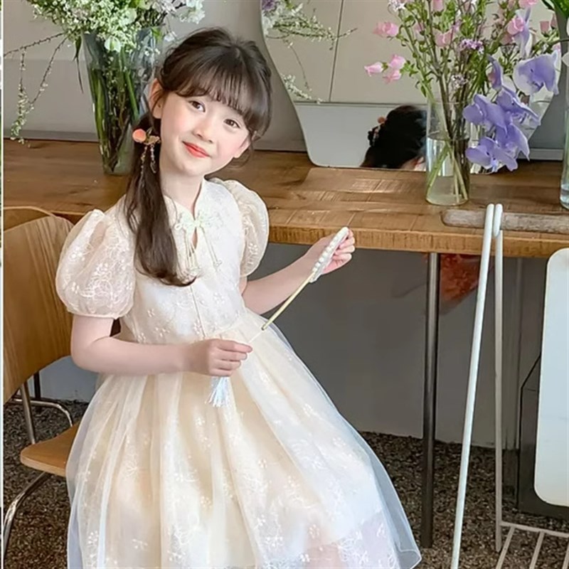 女童汉服连衣裙夏装2025新款儿童裙子夏季新中式中国风纱裙
