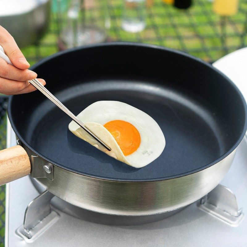 户外露营不沾平底锅不锈钢电磁炉煤气通用野炊便携煎盘煎锅,户外/登山/野营/旅行用品,套锅/户外炊具,淘宝优惠券,粉丝福利购,淘宝优惠卷
