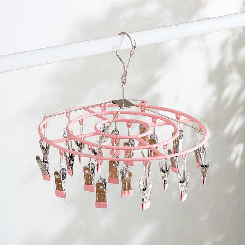 夹子晾衣架不锈钢晒衣架多功能袜子夹挂钩家用阳台婴儿凉内衣夹子