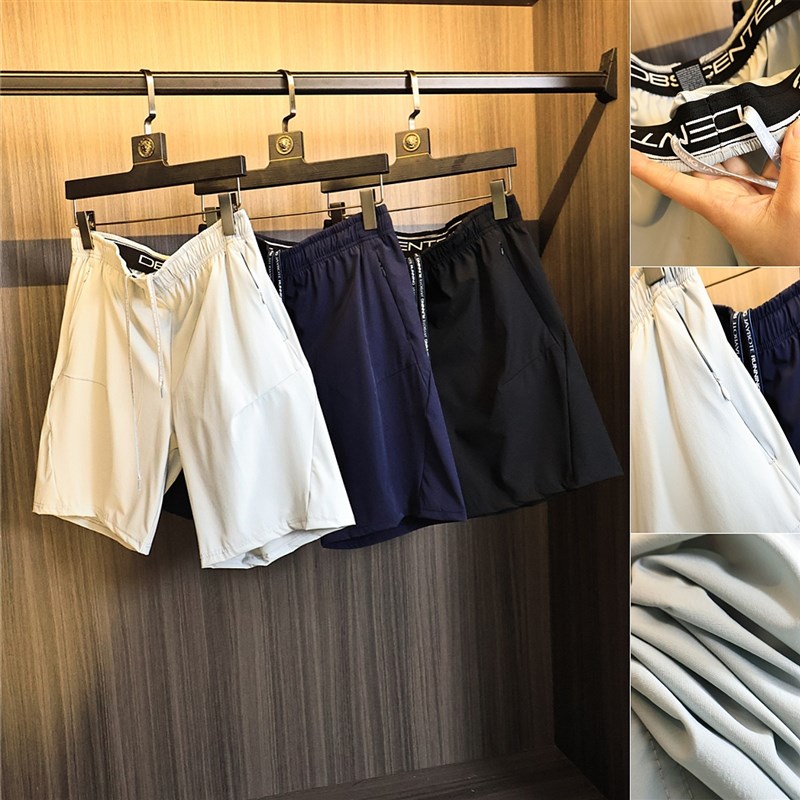 户外运动!舒适透气!防泼水面料五分裤男士速干弹力跑步梭织短裤