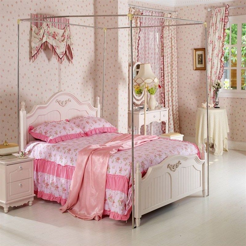 蚊帐支架落地不锈钢三开门蚊帐杆D加粗./././.8.米架子