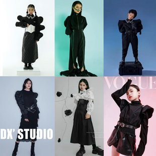 新款潮童模特走秀舞台活动演出时尚炫彩艺术照套装潮.服儿童摄影