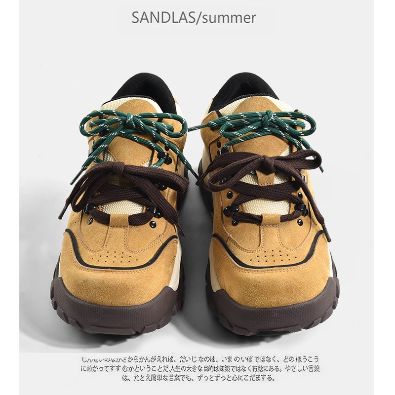 户外登山鞋男2025新款男女复古机能防滑运动爬山徒步鞋厚底老爹鞋