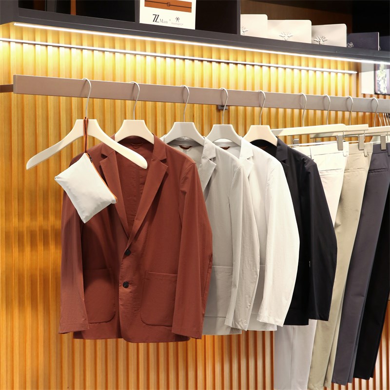 商务休闲西服单件上衣男高级感夏季防晒轻薄夹克外套男米白色上衣