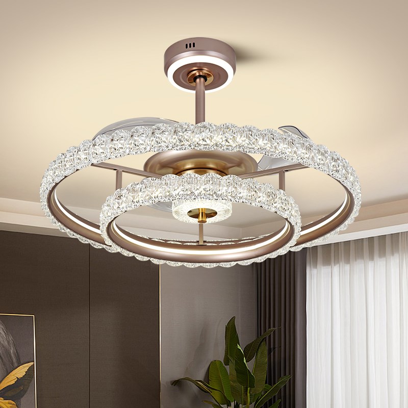 隐形风扇灯客厅主灯家用高级感轻奢2025新款餐厅一体大风力吊扇灯