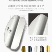 断桥铝门窗外开下悬小拉手平开窗扁把手简约超薄执手窗户五金配件