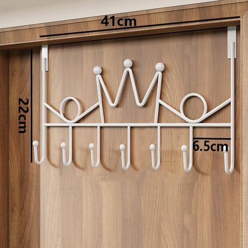 免打孔门后挂衣架挂钩收纳衣服包包挂架厨房浴室铁艺门上衣帽挂钩