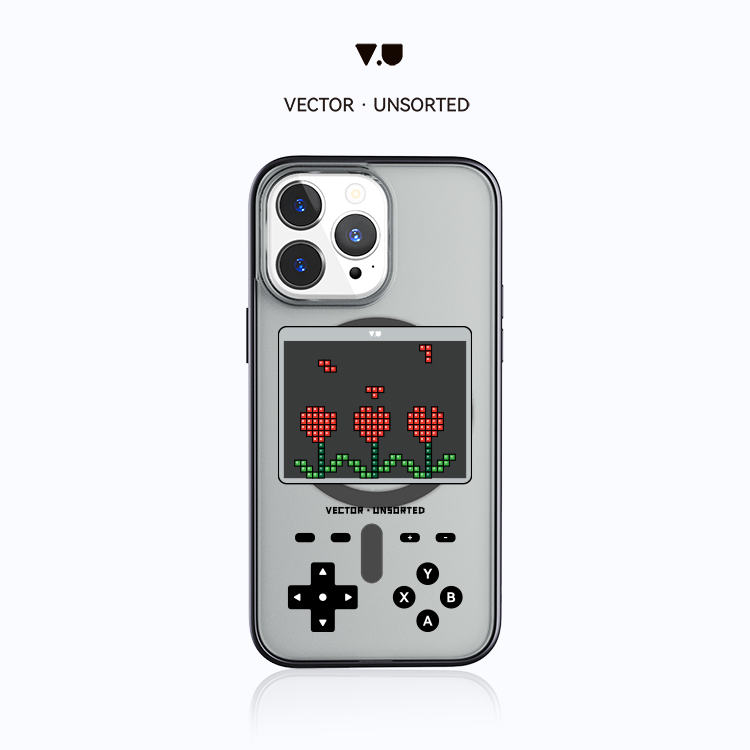 VECTOR UNSORTED复古游戏机iPhone12/13/14/15/16/Pro/Max原创高级感小众设计个性磨砂透明磁吸防摔手机壳