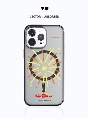 VECTOR UNSORTED烟花iPhone12/13/14/15/16/17/Pro/Max原创高级感小众设计个性苹果磨砂磁吸透明防摔手机壳