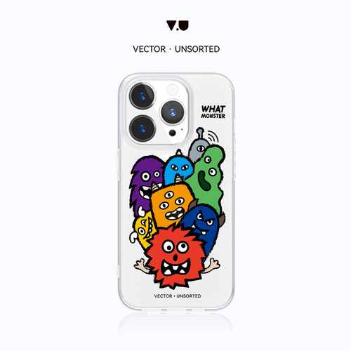 VECTOR UNSORTED什么怪iPhone12/13/ 14/15/16/Pro/Max原创磨砂透明防摔磁吸手机壳