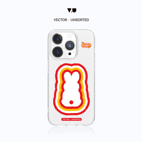VECTOR UNSORTED彩虹兔iPhone12/13/ 14/15/16/Pro/Max原创磨砂透明防摔磁吸手机壳