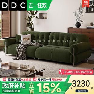 大小户型直排云端棉麻布艺沙发 DDC奶油风布艺沙发客厅2025新款