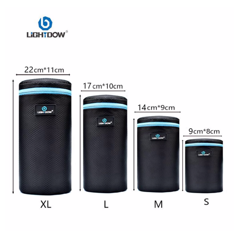 Lightdow 镜头袋S+M+L+XL四合一镜头筒 收纳袋适用佳能尼康索尼单反微单中长焦镜头包