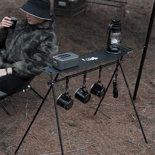 露营三角置物架锅架折叠灯架收纳炊餐具营地三角架野餐便携式挂架