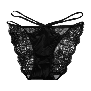 欧美风性感女士内裤纯棉裆抗菌蕾丝女款三角裤纯欲透明2025新款薄