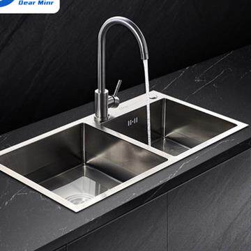 2021厨房水槽 双槽套餐304不b锈钢洗a碗池加厚水盆洗菜盆手工水r