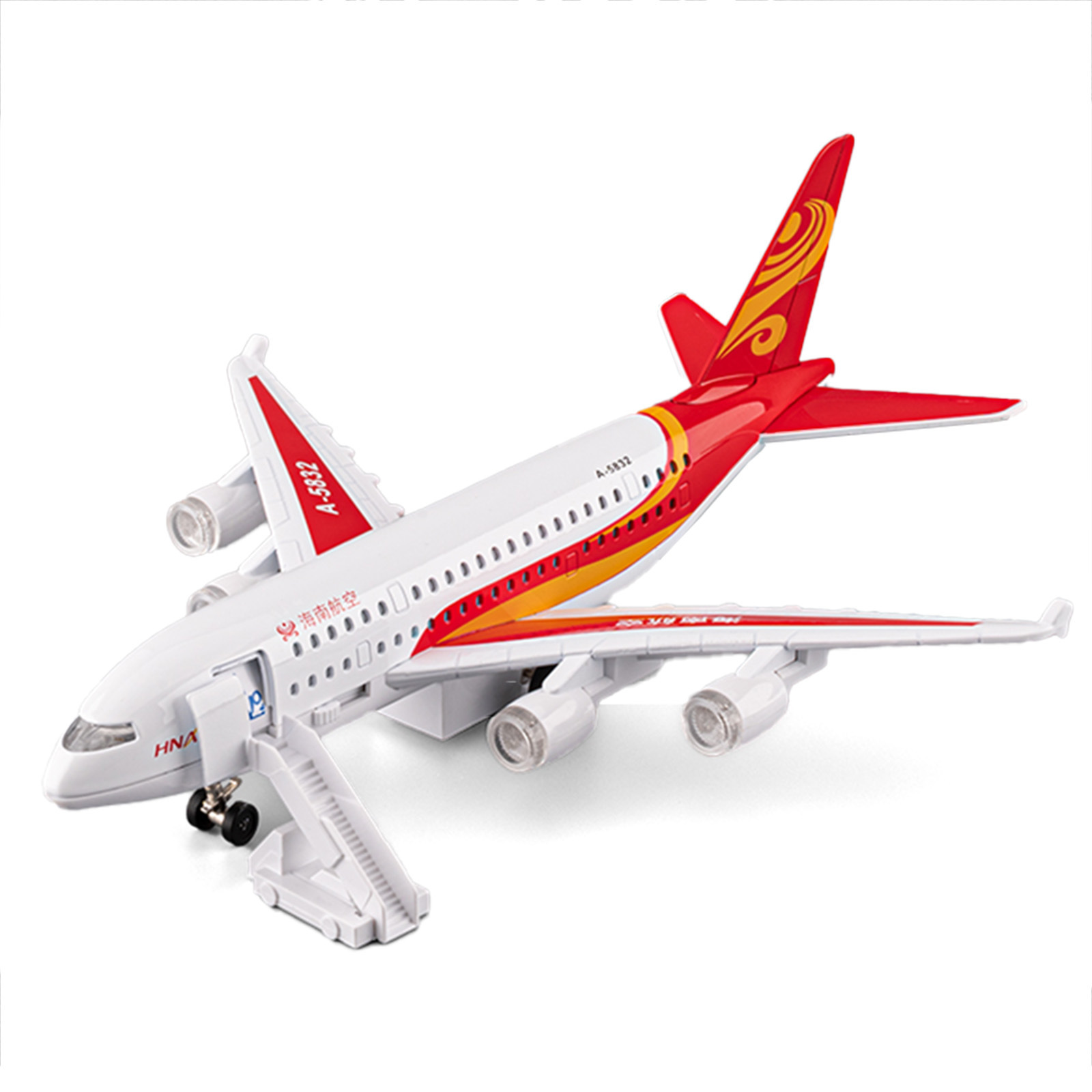 大号民航客机模型合金飞机声光回力玩具男孩仿真航空纪念收藏摆件