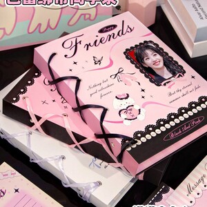 小槑同学芭蕾绑带镂空同学录可放小卡2026新款高颜值ins风活页韩