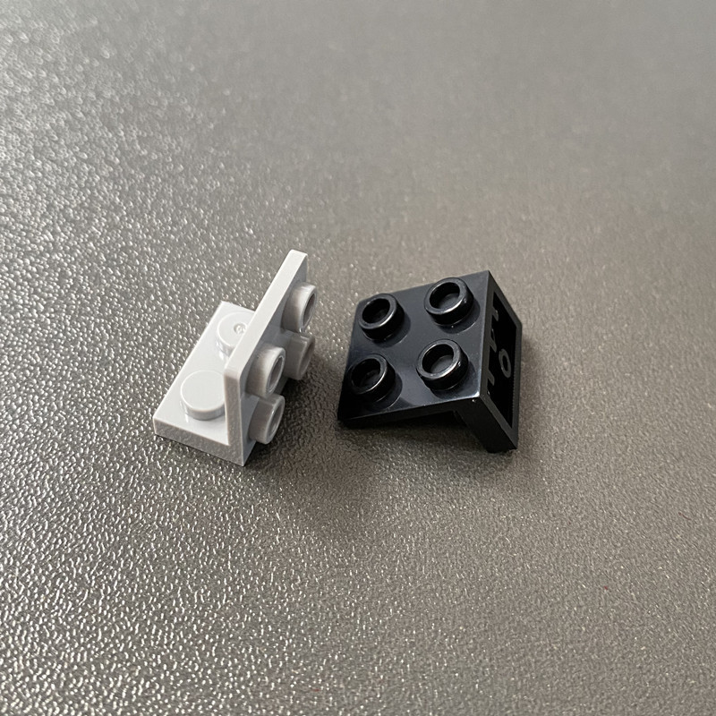 小颗粒积木散装MOC零件 兼容99207零配件 反1x2+2x2直角托架 支架