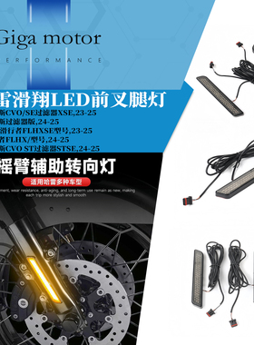 适用于哈雷滑翔摩托车改装前减震LED灯 前叉转向灯 前避震日行灯