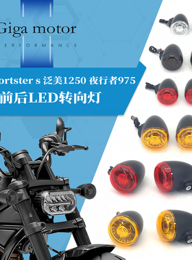 适用哈雷sportster s 泛美1250 夜行者975 改装前后转向LED灯透明