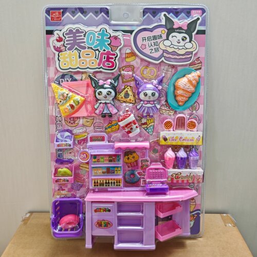新款包邮板装广康A380-456美味甜品店披萨冰淇淋面包过家家玩具