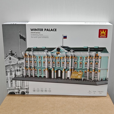 万格建筑系列5244俄罗斯圣彼得堡冬宫小颗粒兼容儿童拼装积木玩具