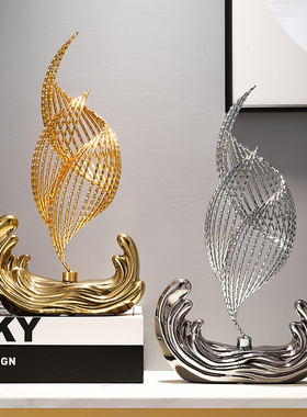 新中式轻奢摆件高档客厅玄关电视柜创意办公室酒柜乔迁家居装饰品