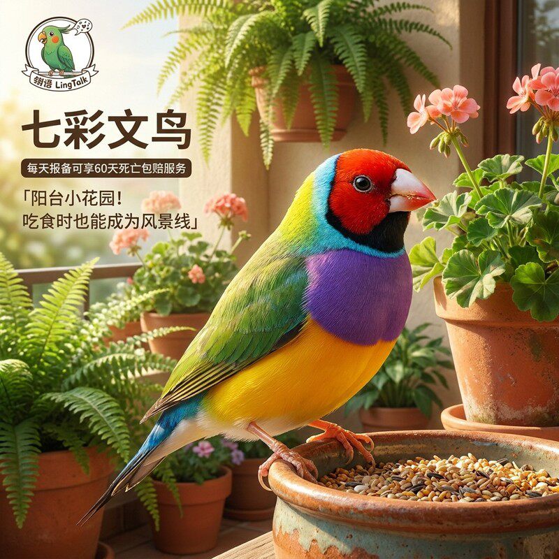七彩文鸟活鸟一对黄雀金丝活体绣眼鹦鹉动物珍珠活物半毛雏鸟幼崽