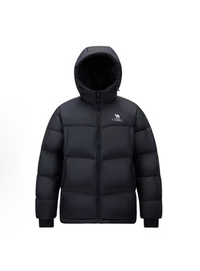 骆驼羽绒服男女2025年冬季新款连帽黑色加厚保暖羽绒服（ou仓）