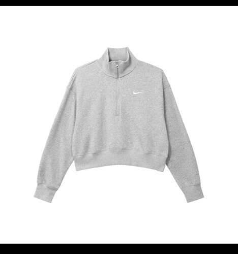 Nike  SportswearPhoenix短款长袖Polo衫 女款 灰DQ5768-063 丁浩