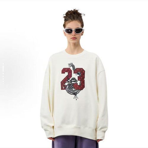 Jordan 龙年CNY系列 数字印花动物图案罗纹圆领  BCL仓