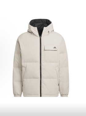 adidas Reversible Down Jacket 防风连帽运动夹克羽绒服 漯河仓