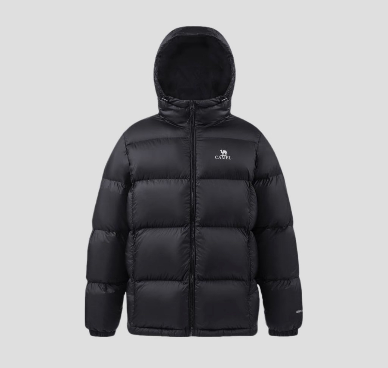 CAMEL骆驼 拉链连帽百搭休闲运动羽绒 M34CR07674B 男女同款 小朱