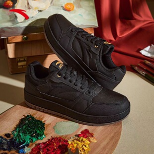 安踏元年板鞋2舒适耐磨百搭增高防泼水软底轻便复古防滑缓震轩