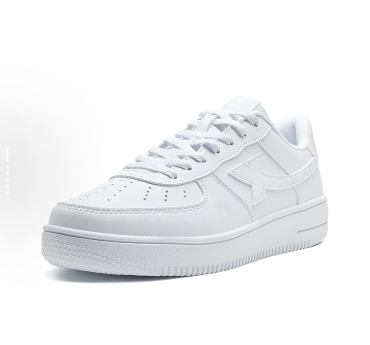 特步小白鞋空军一号男款2025冬季新款百搭874119319851新胜河南仓