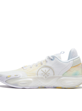 李宁全城12科技轻量回弹稳定支撑低帮篮球鞋男标准白ABAU023-2轩