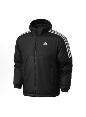 阿迪达斯冬季运动休闲连帽保暖棉衣外套GH4601 乔治