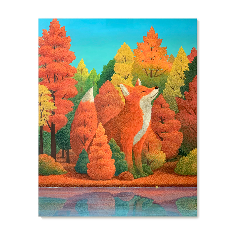 【特惠捡漏】插画师Kim Mulgil复刻艺术版画创意治愈秋天装饰画芯