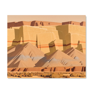 Johnson复刻艺术画背靠山风景装 Allen Brett 饰画芯 特惠捡漏